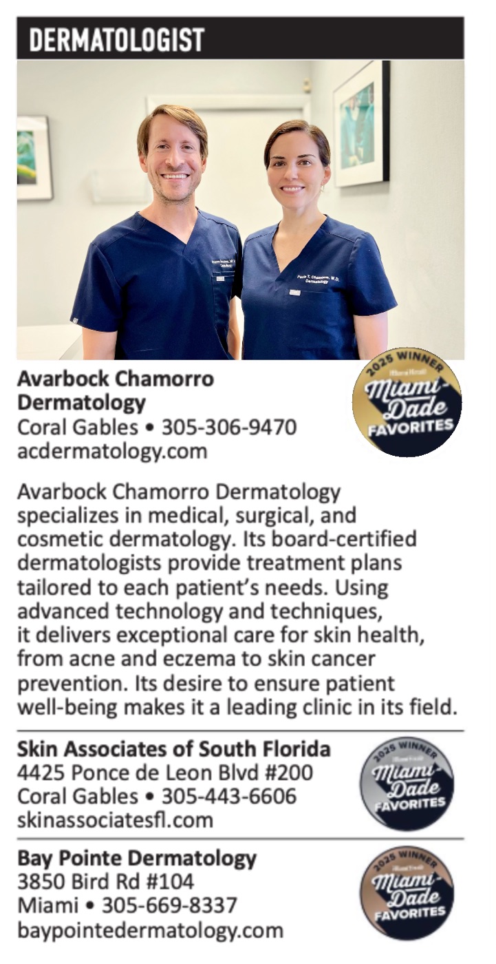 Dermatologist feature, Miami-Dade Favorites 2025